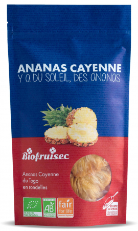 Fructe salbatice - Ananas BIO rondele, selectie Cayenne din Togo Biofruisec