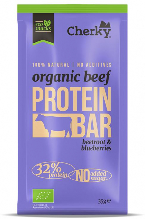 Lichidari - Baton BIO din carne de vita, merisoare si sfecla rosie(32% proteine) Cherky