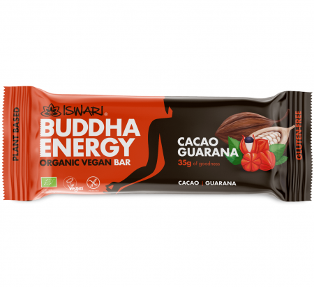 Batoane energizante si proteice - Baton energizant BIO cu guarana si cacao Iswari