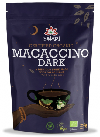 Lichidari - Bautura instant decofeinizata BIO vegana Macaccino Dark Iswari