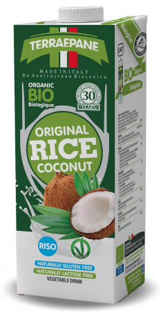 Bautura vegetala BIO din cocos si orez(fara zahar) Terra e Pane