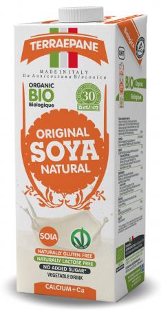 Bautura vegetala BIO din soia integrala + Calciu(fara zahar) Terra e Pane