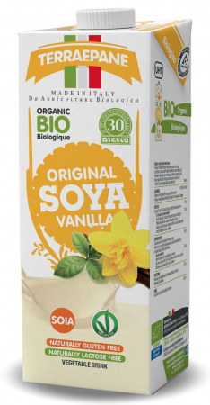 Bautura vegetala BIO din soia integrala si vanilie Terra e Pane