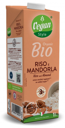 Lichidari - Bautura vegetala BIO fara zahar, din orez si migdale siciliene Vegan Style