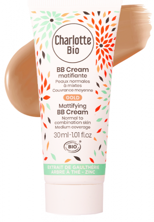 BB cream si CC cream - BB cream BIO matifiant Gold(piele normala si mixta), cu extract tea tree si zinc Charlotte Bio