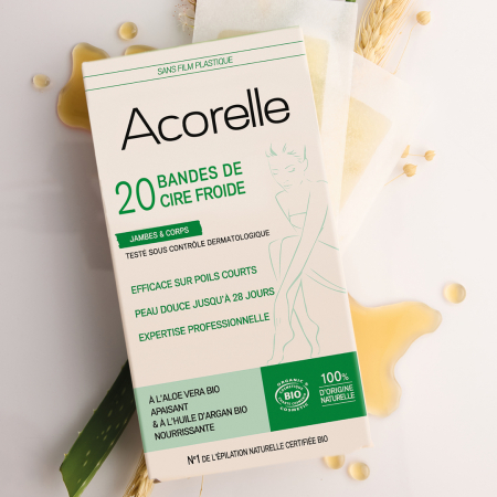 Benzi epilatoare BIO pentru corp, cu ceara rece si aloe vera Acorelle [1]