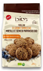 Biscuiti dulci - Biscuiti BIO rotunzi fara zahar din hrisca, afine si seminte mac Bio's