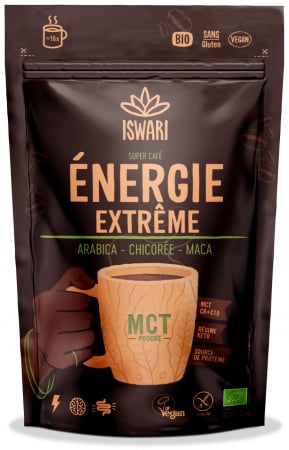 Lichidari - Cafea BIO Extreme Energy, cu MCT, cafea arabica, cicoare si caramel Iswari