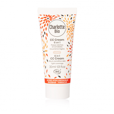 CC cream BIO 6 in 1 Light(piele uscata si sensibila), cu acid hialuronic si baobab Charlotte Bio [2]