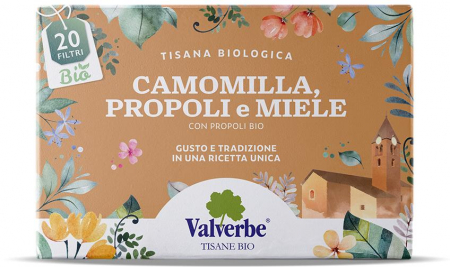 Ceai din plante si fructe - Ceai BIO cu musetel, miere si propolis Valverbe