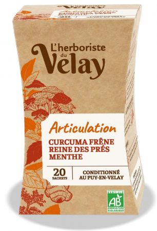Lichidari - Ceai BIO cu ulei esential pentru articulatii (curcuma, cretusca, frunze frasin) Velay