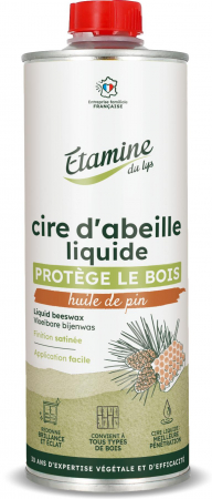 Detergenti intretinere lemn si piele - Ceara de albine pura lichida pentru protejare si intretinere lemn nelacuit, parfum pin Etamine