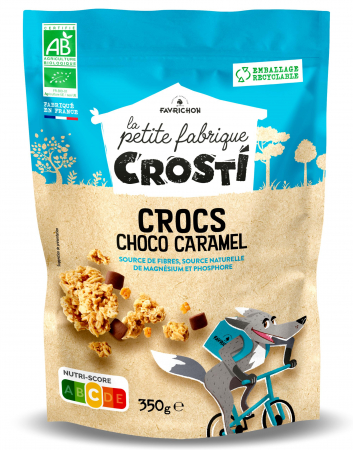 Lichidari - Cereale crocante BIO pentru copii cu ciocolata si caramel Crosti
