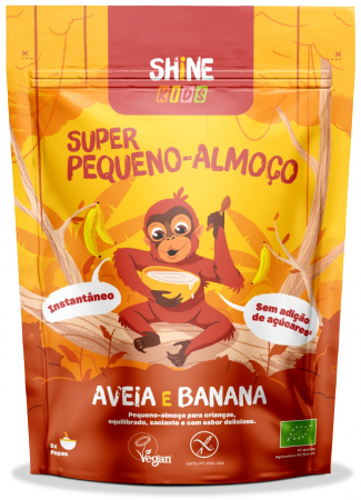 Cereale instant pentru copii - Cereale instant BIO pentru copii, cu ovaz si banane Shine