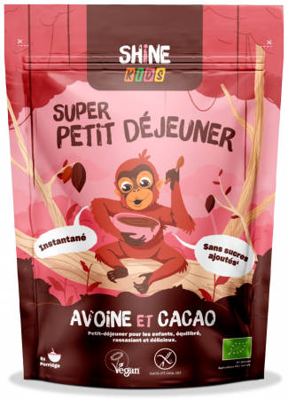 Cereale instant pentru copii - Cereale instant BIO pentru copii, cu ovaz si cacao Shine
