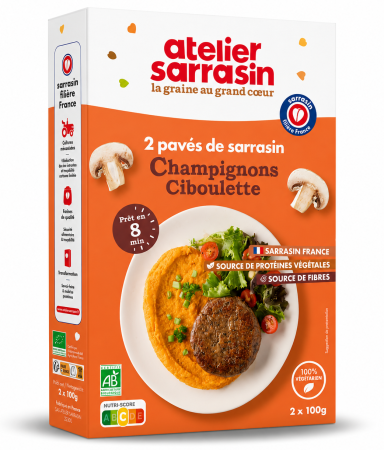 Hrisca si produse din hrisca - Chiftele vegetale BIO din hrisca cu ciuperci si arpagic Atelier Sarrasin