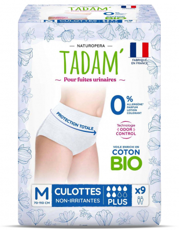 Chiloti incontinenta - Chilot M(de zi) din bumbac BIO, pentru scurgeri si incontinenta urinara usoara Tadam