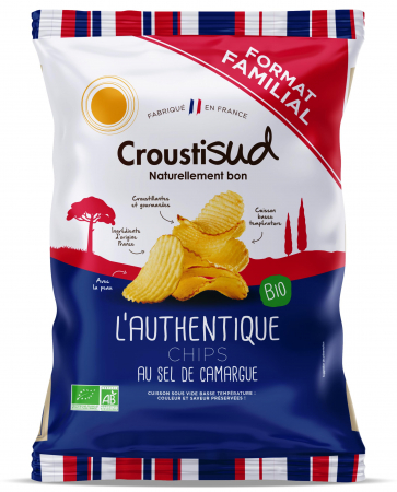 Lichidari - Chipsuri BIO din cartofi cu sare de Camargue(format mare) Croustisud