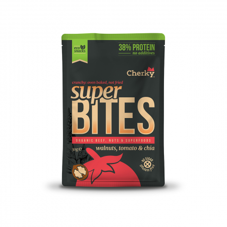 Crackers BIO din carne de vita, nuci, chia si rosii(38% proteine) Cherky [2]