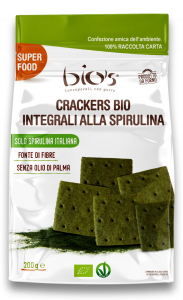 Gustari sarate speciale - Crackers BIO din grau integral, sare de Cervia si spirulina Bio's