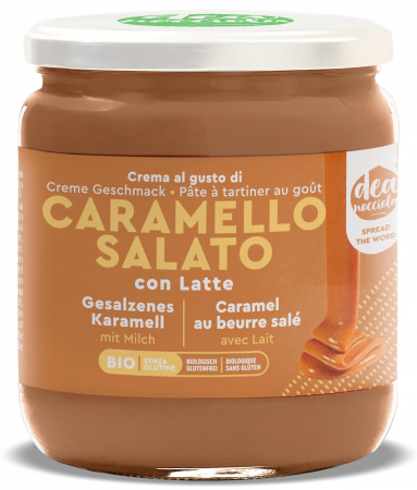 Creme desert din nuci si alune - Crema BIO caramel sarat, cu alune de padure si lapte Deanocciola