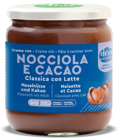 Creme desert din nuci si alune - Crema BIO clasica, cu alune de padure si lapte Deanocciola