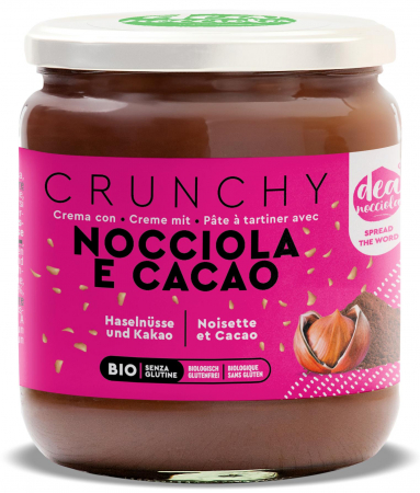 Creme desert din nuci si alune - Crema BIO crunchy, cu alune de padure si lapte Deanocciola