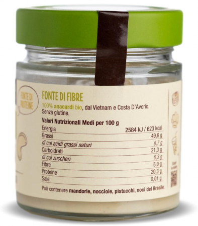 Crema BIO de caju crud 100% Damiano [2]