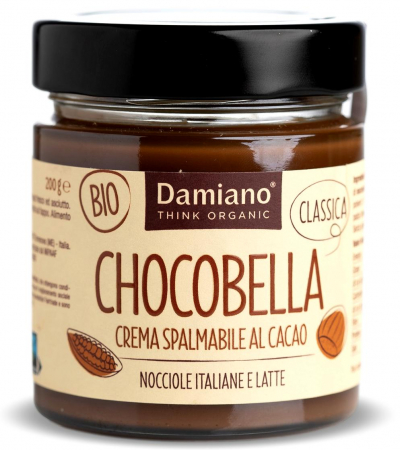 Creme dulci din nuci si alune - Crema BIO de ciocolata cu lapte si alune de padure Damiano