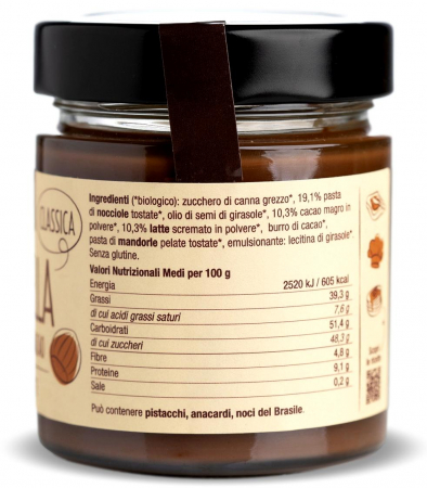 Crema BIO de ciocolata cu lapte si alune de padure Damiano [2]