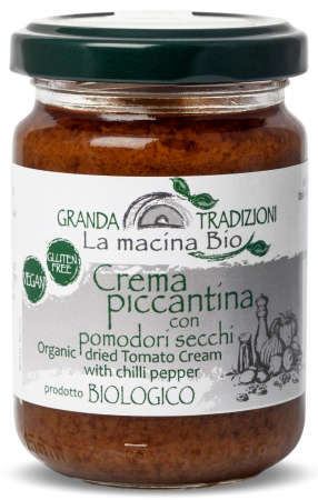 Creme aperitiv - Crema BIO din rosii uscate si ardei iute La Macina Bio