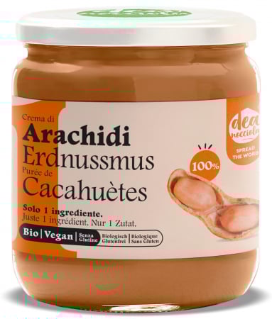 Creme fara zahar din nuci si alune - Crema BIO fina din 100% arahide Deanocciola