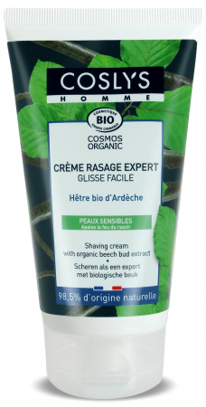 Ingrijire barbati - Crema BIO piele sensibila pentru barbierit, cu muguri de fag Coslys