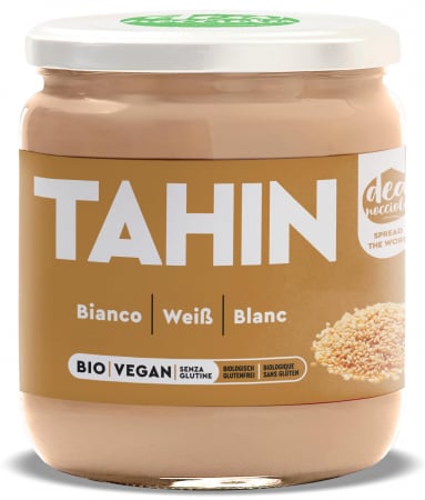 Creme fara zahar din nuci si alune - Crema BIO tahini alba, din 100% seminte de susan decojite si prajite Deanocciola