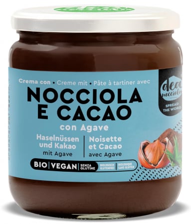 Creme desert din nuci si alune - Crema BIO vegana, cu alune de padure, cacao si agave Deanocciola