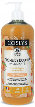 Cosmetice si ingrijire personala - Crema de dus BIO hidratanta, cu piersici si morcovi(format mare) Coslys