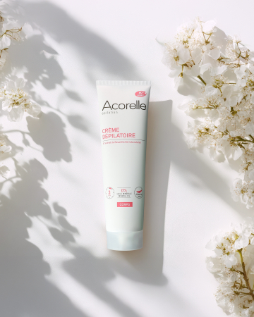 Crema depilatoare naturala piele sensibila, fara durere, pentru corp + 1 spatula Acorelle [1]