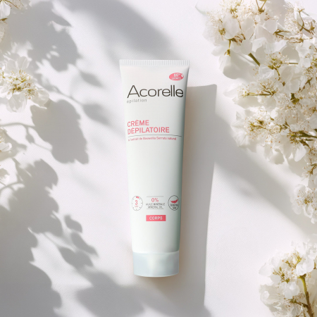 Crema depilatoare naturala piele sensibila, fara durere, pentru corp + 1 spatula Acorelle [2]