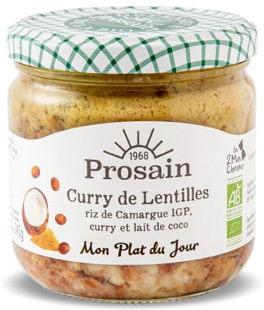 Lichidari - Curry de linte BIO cu orez si lapte de cocos Prosain