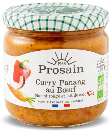 Lichidari - Curry Panang BIO cu ardei rosu chili, carne de vita si lapte de cocos Prosain