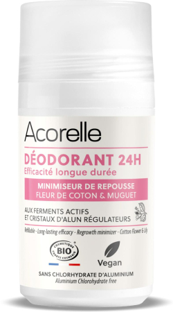 Protectie solara - Deodorant roll-on BIO 24h, efect reducerea cresterii parului, parfum 100% natural Acorelle