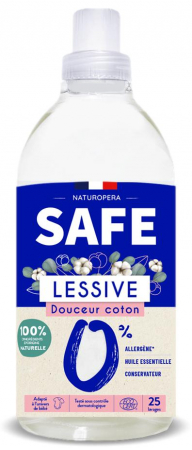 Detergenti textile - Detergent BIO pentru rufe, parfum proaspat de bumbac, fara alergeni Safe