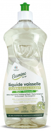 Detergent lichid pentru vase - Detergent BIO ultra degresant pentru vase, parfum cimbru si bergamota Etamine