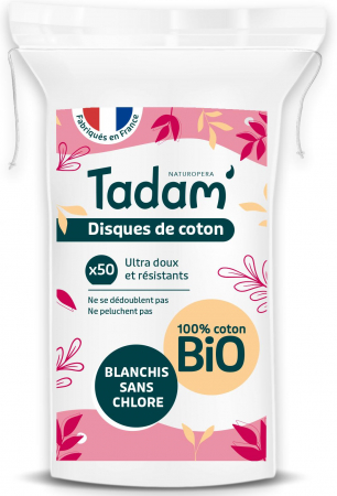 Dischete - Dischete din bumbac BIO demachiante, ovale Tadam