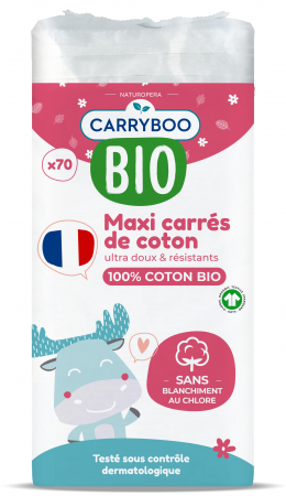 Servetele, dischete si betisoare - Dischete din bumbac BIO dreptunghiulare Carryboo