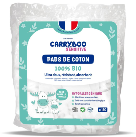 Servetele, dischete si betisoare - Dischete din bumbac BIO dreptunghiulare(format mare) Carryboo