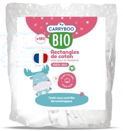 Lichidari - Dischete din bumbac BIO dreptunghiulare(pachet familial) Carryboo