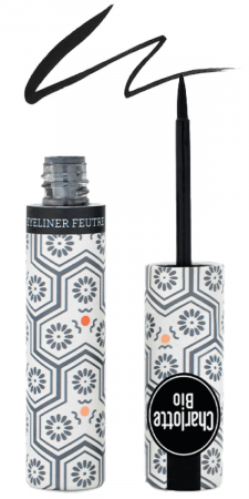 Eyeliner pentru ochi - Eyeliner BIO Negru de inalta precizie, varf de pasla, cu aloe vera si extract magnolie Charlotte Bio