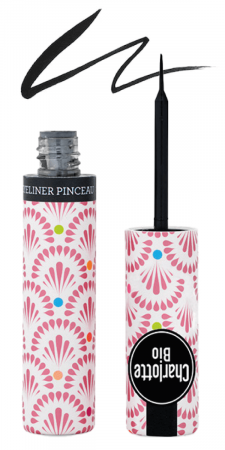 Lichidari - Eyeliner BIO Negru inalta precizie, varf pensula, cu aloe vera si extract magnolie Charlotte Bio