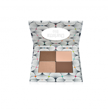 Fard BIO pleoape, paleta 4 culori Nude, cu seminte de jojoba si extract magnolie Charlotte Bio [2]